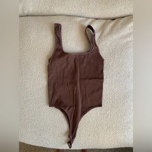 Forever 21 Brown Ribbed Bodysuit